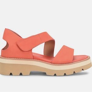 Women's Coral Platform Sandal with Velcro Strap